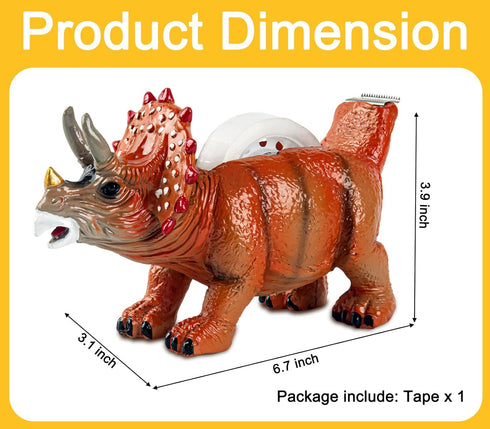 Dinosaur Tape Dispenser, Cute Desktop Tape Holder for Office, Desk Tape Dispenser