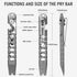 Compact Titanium EDC Pry Bar Multitool with Bottle Opener - Portable Keychain Tool for Outdoor Adventures