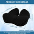 PHWRECZ Seat Cushion Memory Foam Cushion for Office Chair Car Seat, Airplane, Bleacher Sciatica Relief Desk Chair
