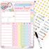 Unicorn Kids Magnetic Chore Chart, Reward Chart for Kids Behavior, Good Responsibility Chart Board for One Child