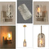 2 Pack, Lamp,1 5/8 Inch Electroplated Floral Pattern Replacement Glass Lamp Shade Frosted Glass Light Cover for Light