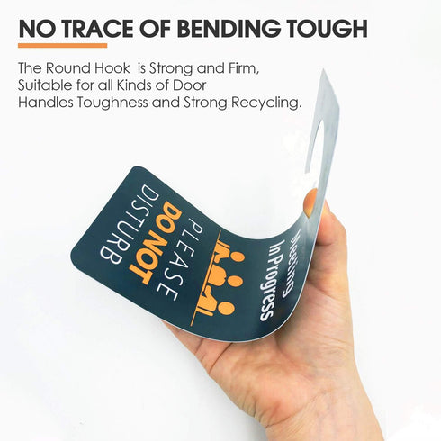 Do Not Disturb Door Hanger Sign, Meeting in Progress, 4 Pack Double Sided 3.5 x 8.7 Inches PVC Plastic for Office,