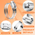 40PCS Hose Clamps Assortment Kit, Camtek Stainless Steel Adjustable 6-29mm Range Worm Gear Clamp for Plumbing