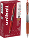 uniball Signo Gel Pen, Retractable, Medium 0.7 mm, Red Ink, Red/Metallic Accents Barrel, Dozen