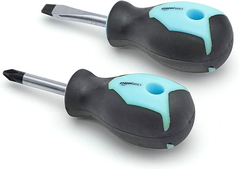 Amazon Basics 12-Piece Magnetic Screwdriver Set, Turquoise, 7 x 2 x 14.8 inches