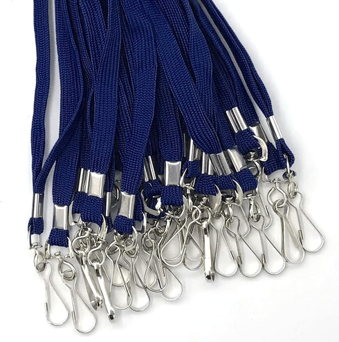 Beebel Navy-Blue Lanyards, 50PCS with Swivel Hook Clips for ID Name Badge Holder