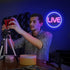 Lumoonosity Live Neon Sign - Blue&Pink LED On Air Light for Streamers/Influencers/Gamers - Streaming/Recording Live