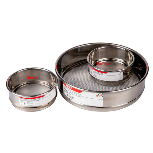 f20×4.5cm 50 Mesh 304 Stainless Lab Sieves, Economy Test Sieve with 304 Stainless Steel Wire Cloth