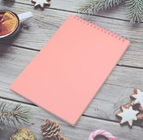 Yansanido 3 Pcs Top Bound Spiral Notebook - A5 Size, 3 Color Thick Plastic Hardcover, 80 Sheets (160 Pages) Journal