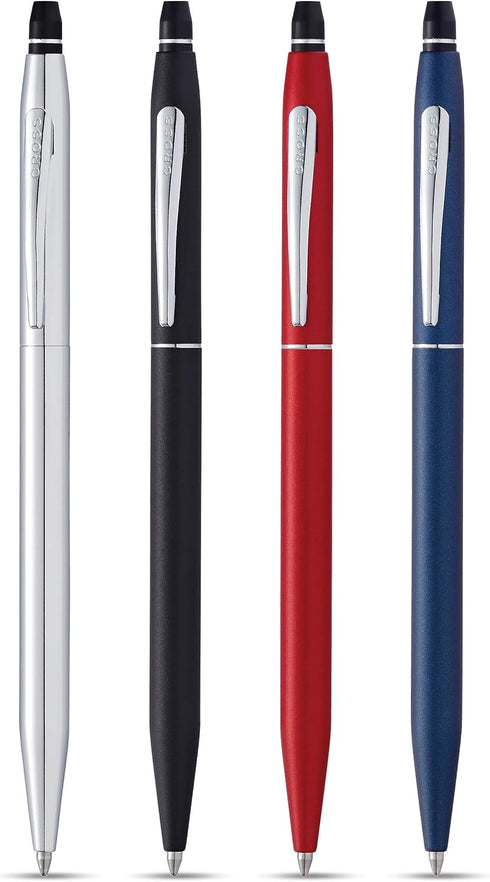 Cross Click Refillable Ballpoint Pen - Medium Point, Black Ink, Chrome - Everyday Gift Box