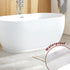 SNAILGARDEN 2 Rolls Bath Sealant Strip, Waterproof Acrylic Adhesive Caulk Strip with 2Pcs Caulking Tools for Bathroom,