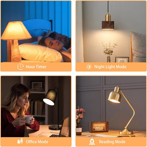 A19 LED Light Bulbs with Remote Control, 1 Bulb & Remote, 800LM 9W (60W Equivalent), Stepless Dimmable