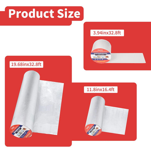 Butyl Tape, Waterproof Tape 3.94" W X 32.8'L Aluminum Foil Tape with Butyl Rubber Adhesive for RV Repair