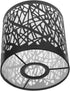 5.58,High:5.5,Fitter:1.65,E27 UKCOCO Black Metal Lamp Shade: Small Lamp Shade Drum Lampshade Replacement with Hollow
