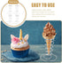 4pcs ARTIBETTER Stainless Steel Ice Cream Cone Display Stands Desk Ice Cream Holder Rack for Dessert Table Serving