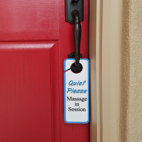 GRAPHICS & MORE Quiet Please Massage in Session Plastic Door Knob Hanger Sign