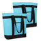 CIVJET 2PK Insulated Grocery Tote Bags, Large Reusable Cooler Bags with Zipper, Leakproof