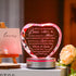 Enjinkail Laser Engraved Boss Appreciation Gifts for Men Women Heart Shape Crystal Plaque with LED Color-Changing Base