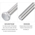 Hex Bolts (M12-1.75x130mm) 2Pcs, Fully Threaded Coarse Hex Head Screw Bolt Machine Screws - 304 Stainless Steel, Silver