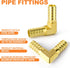 GASHER 2 Pieces Brass Hose Barb Reducer, 1/2 Inch to 1/2 Inch 90 Degree Elbow with 4 Hose Clamps