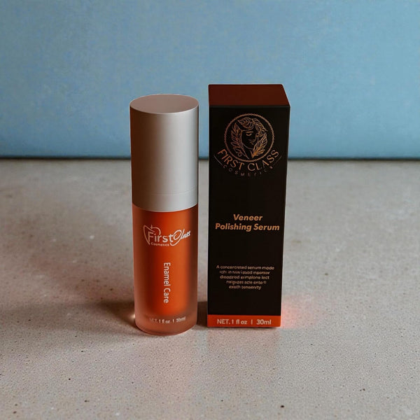 F1rst Class Cosmetics Veneer Polishing Serum, Teeth Whitening and Stain Removal, 1 fl oz