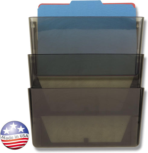 Officemate Wall File, Smoke, Set of 3 (21421)