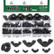 Keadic 110Pcs Nylon Metric Wing Nuts Assortment Set, M3 M4 M5 M6 M8 M10 M12, Black Hand Twist Tighten Butterfly Nut