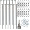 12pcs Heavy Duty 3/8 x 12 inch Tent Stakes, Ground Anchors for Camping, Trampoline, Carports, Canopies, High Winds