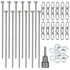 12pcs Heavy Duty 3/8 x 12 inch Tent Stakes, Ground Anchors for Camping, Trampoline, Carports, Canopies, High Winds
