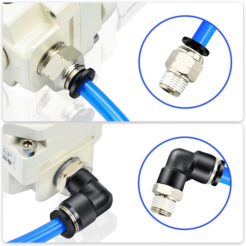 TAILONZ PNEUMATIC 1/4 Inch OD Pneumatic Joint Combination Set, Pack of 13, Includes 1/4” Union Ball Valve
