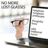 KYIEN Funny Face Eyeglasses Holder Stand for Nightstand Office Desk,Thinking Man Head Shape Resin Display Stands Modern