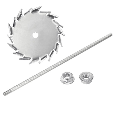 MECCANIXITY 304 Stainless Steel Stirring Rod, 11.81" Length with 3.15" ID Dispersion Disc for Laboratory