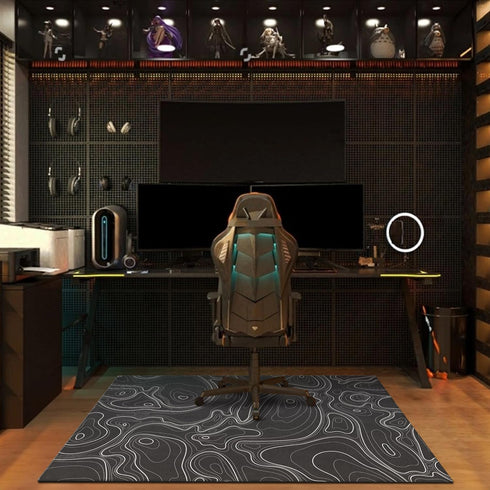 QDJGSDDGM Floor,36"x48" Gaming Chair Mat for Carpet Hardwood Tile Gaming Rug for Gaming Room, Under Desk Non Slip Gamer
