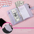 NICOOTH Budget Binder Cash Envelopes A6 Money Saving Binder with Zipper Envelopes (Purple)