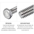 20Pcs Hex Bolts (1/4-20x4"), 304 Stainless Steel UNC Fully Threaded Hex Head Screw Bolt for Furniture Repair