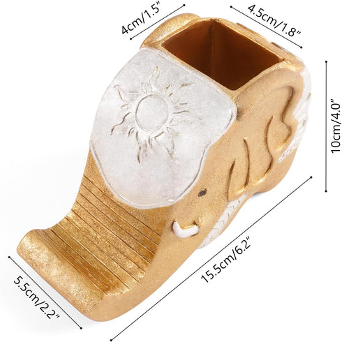MOKANI Elephant Pencil Holder with Phone Stand, Multifunctional Desk Organizer Gifts for Women, Office Decor
