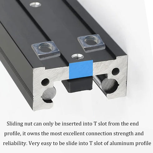 STFRBTH 25PCS M6 6mm 2020 3D Sliding T Nuts, Metric Thread Slide in T-Nut for Series Aluminum Extrusion Profile