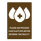 Please Use Provided Hand Sanitizer - Vinyl Banner - 24x36in (Brown)