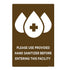 Please Use Provided Hand Sanitizer - Vinyl Banner - 24x36in (Brown)