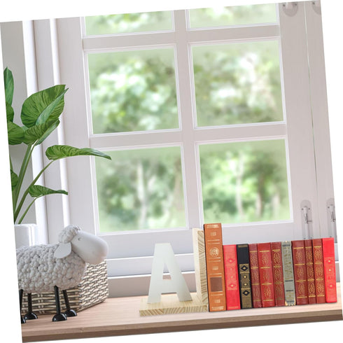 KALLORY Letter a Shaped Wooden Book Holder Book End for Desk Stylish Reading Organizer for Home Office Classroom