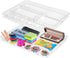 Manaloom Desk Drawer Organizer Tray, 9 Storage Compartments for Home and Office, Clear, 2 Pack
