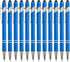 PASISIBICK 12 Pieces Blue Ballpoint Pen with Stylus Tip, 2 in 1 Stylish Metal Pen for Touch Screens, Black Ink (Light