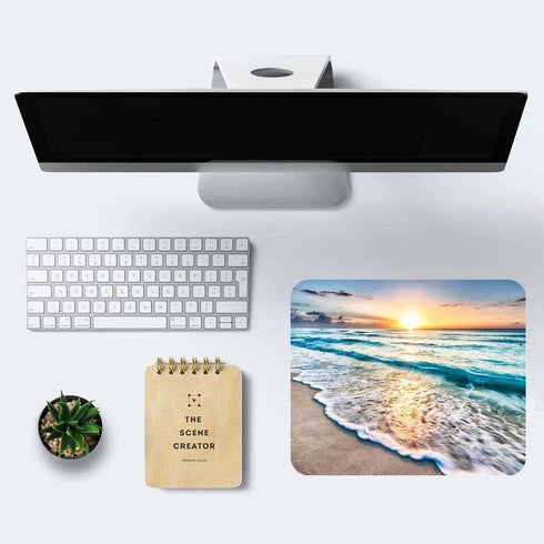 CANFLASHION Sunset Beach Mouse Pad,Cute Mouse pad,Custom Small Mouse Pads with Designs,Portable Office Non-Slip Rubber