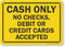 SmartSign "Cash Only - No Debit or Credit Cards Accepted" Sign | 7" x 10" Aluminum