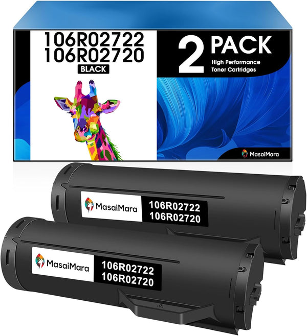 MasaiMara 106R02722 106R02720 Toner Cartridge Replacement for Xerox Phaser 3610, 14,100 Pages, 2 Pack