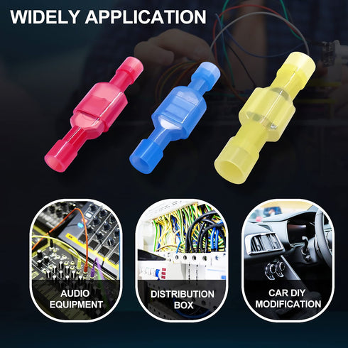 Twidec 210PCS Nylon Spade Connectors Kit - 22-10 Gauge Male and Female Wire Spade Terminal Quick Disconnect Fully