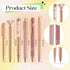 Ballpoint Pen Holder with 6 Glitter Bling Pens - Rose Gold Diamond Pencil Holder for Women, Office School Desk