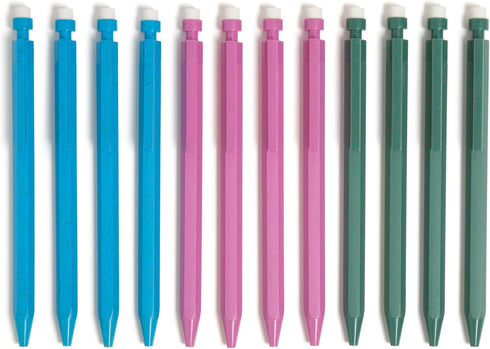 U Brands U-Eco Recycled Mechanical Pencils, Set of 12, Speckled Brights, Medium Tip (0.7 mm) Lead