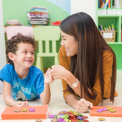Civaner 100 Pcs Kids Caught Being Good Coins, Smile Face Behavior Tokens for Classroom Incentive and Party Supplies