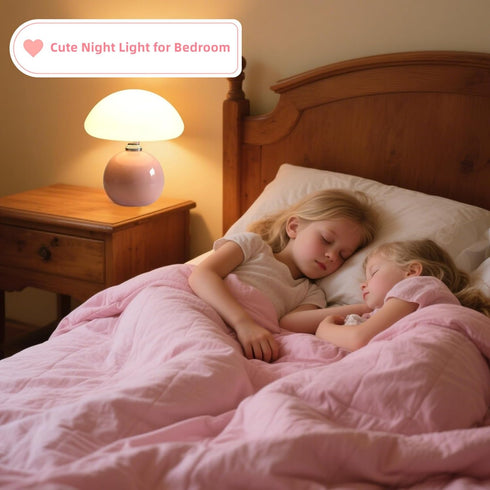 Stands,3 Mushroom Lamp for Bedroom Living Room,Mushroom Table Lamps for Bedside Night Color Temperature Desk Small